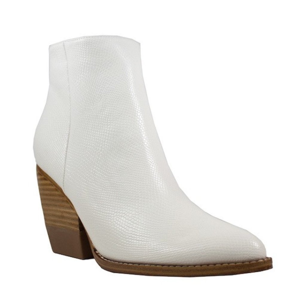 White Casual Booties